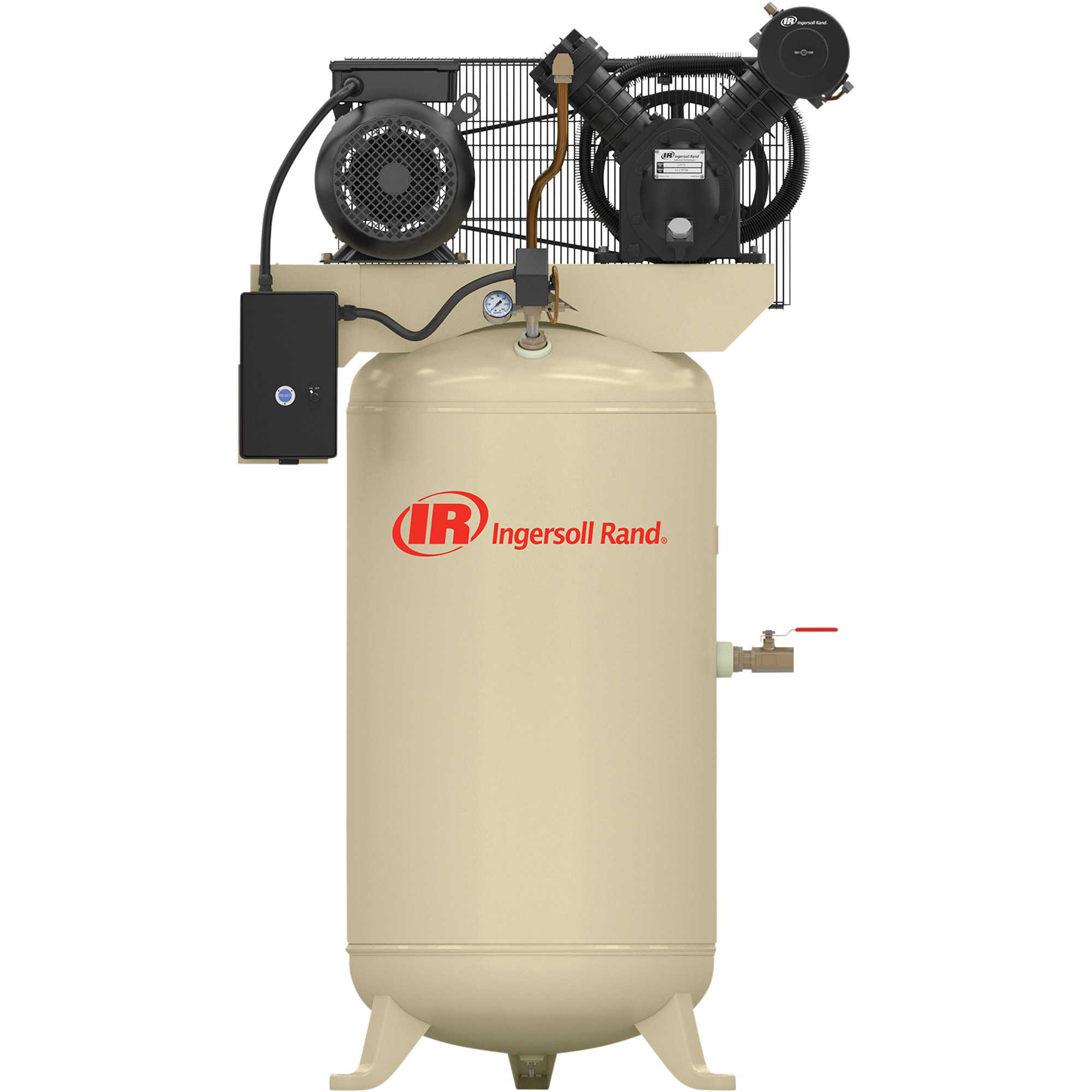 Ingersoll Rand Type-30 Reciprocating Air Compressor, 7.5 HP, 460 Volt, 3 Phase, 80 Gallon Vertical, Model# 2475N7.5-V